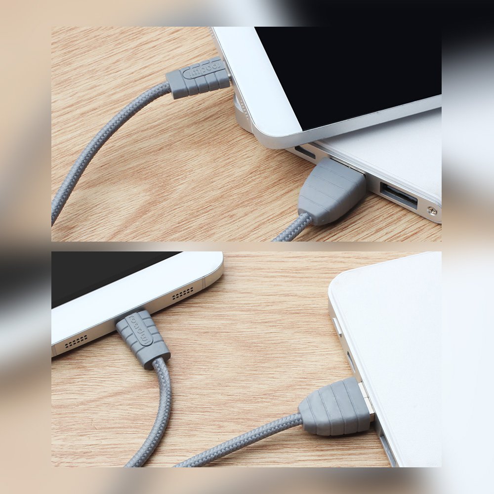 (2-Pack 3.3FT) USB Typ C Kabel, Roadwi USB 3.0 auf USB C-Kabel Nylon-Flechtschnur für Samsung Galaxy Note 8 S8, Google Pixel 2 XL, Moto ZZ2, LG V30 G5 G6 V20 Nintendo Switch Mehr (Grau)