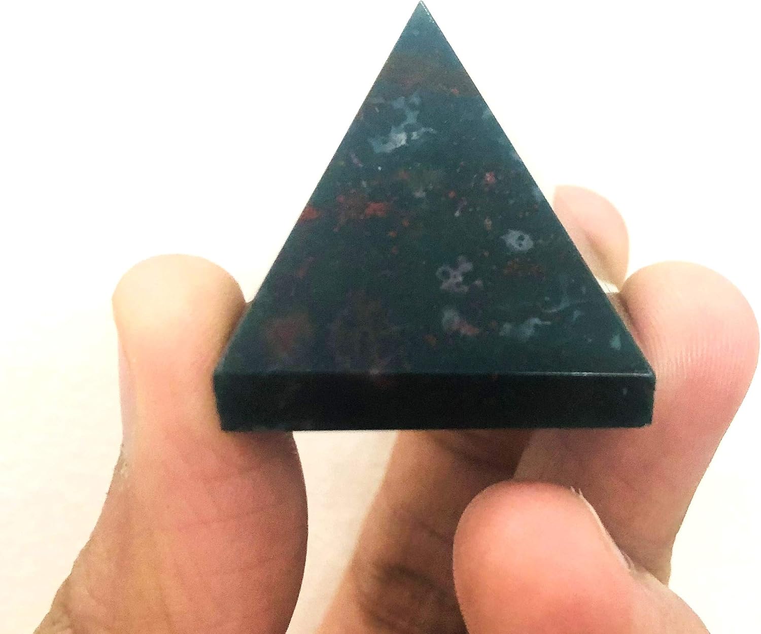 crystalmiracle Bloodstone Gemstone Feng Shui 25 MM Pyramid Crystal Healing Energy Charged Bagua Vaastu Handcrafted Gift Reiki Wellness - Image 4