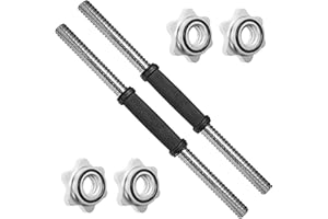 A2ZCARE Standard Dumbbell Handles, 1 inch Dumbbell Handles, Adjustable Dumbbells Handles 1 inch Pair Fit Weight Plate 1 inch - Multiple Options 14 to 24 inch