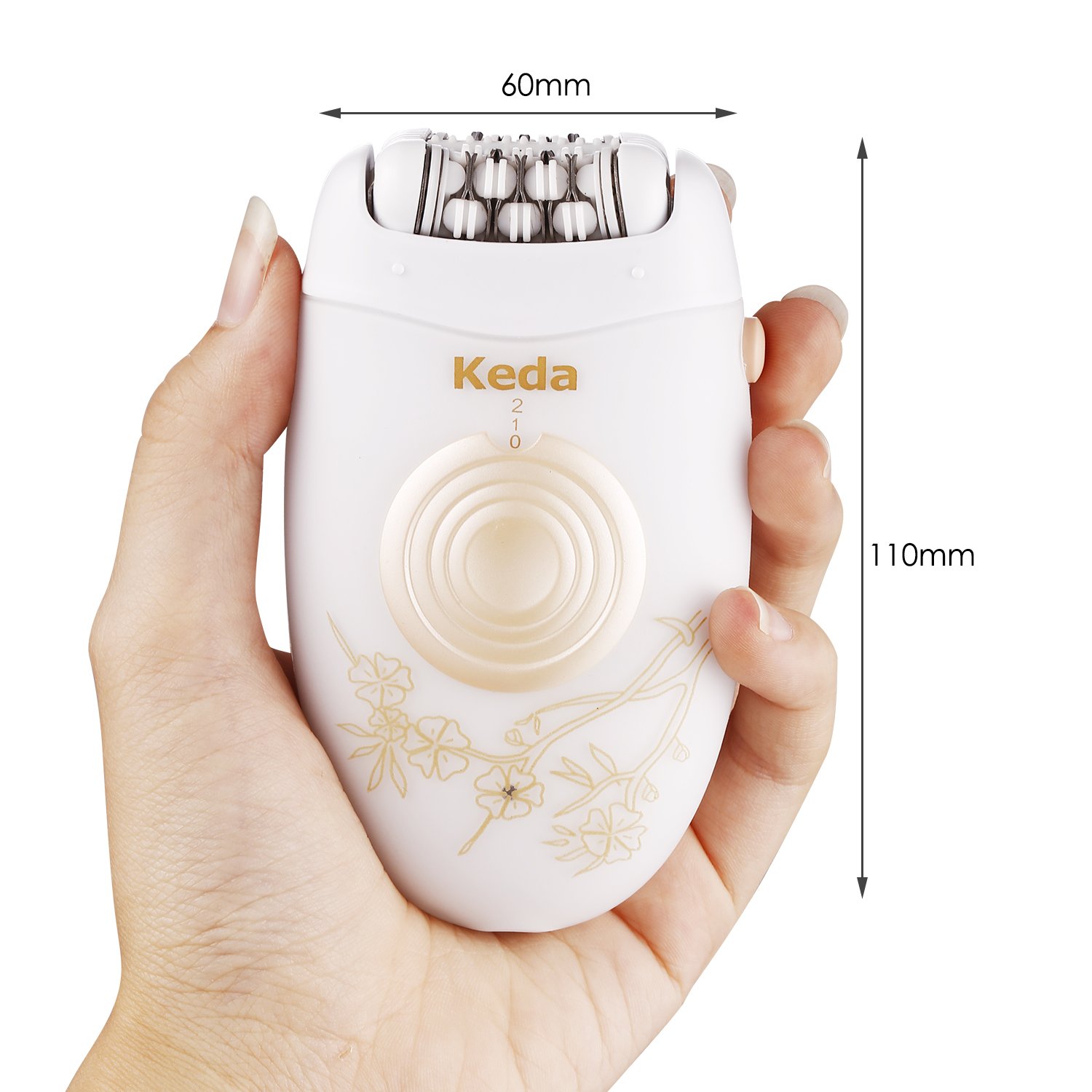 Yivans KD-196 Epilierer Dreifachfunktion weiß/gold