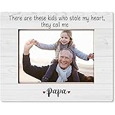 HUKINE Papa Gifts Picture Frame 5x7, Gifts for Papa Frame, Birthday Gift for Dad Daddy from Son Daughter, Father Gift Picture Photo Frames for Tabletop Desk Decor