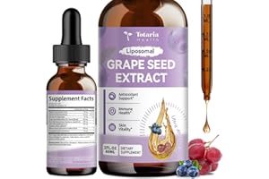 TOTARIA Grape Seed Extract Liquid Drops | High Potency 95% Polyphenols Antioxidant Supplement for Skin, Heart & Immune Support | Vegan, Gluten Free | Alcohol-Free & Non-GMO | 2FL