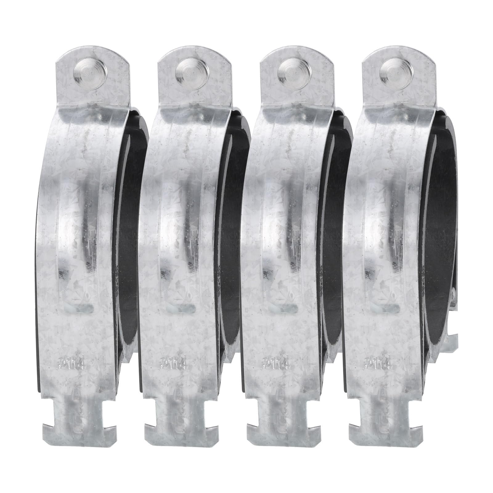 uxcell Rubber Cushion Strut Clamp 4Pcs 4" Cushioned Clamp Strut Rigid Steel Pipe Clamp for Mounting PEX Pipe Tubing to Strut Channels