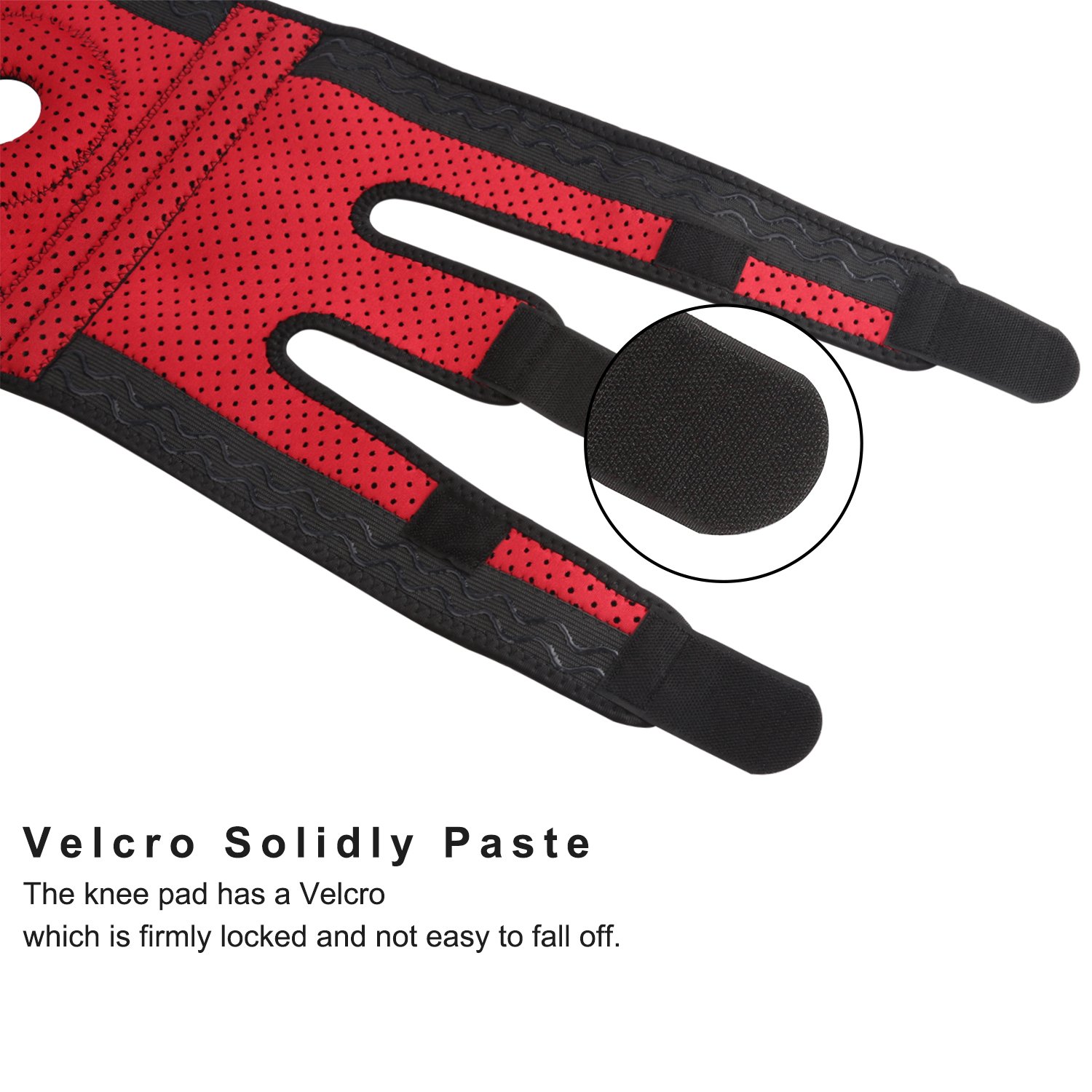 Knee Brace, Support Sleeve for Arthritis, Running, Biking, Basketball, Meniscus Tear Injury Recovery, Sports Exercise - Open Patella Protector Wrap,Relieves Pain, Breathable & Adjustable Size - Single