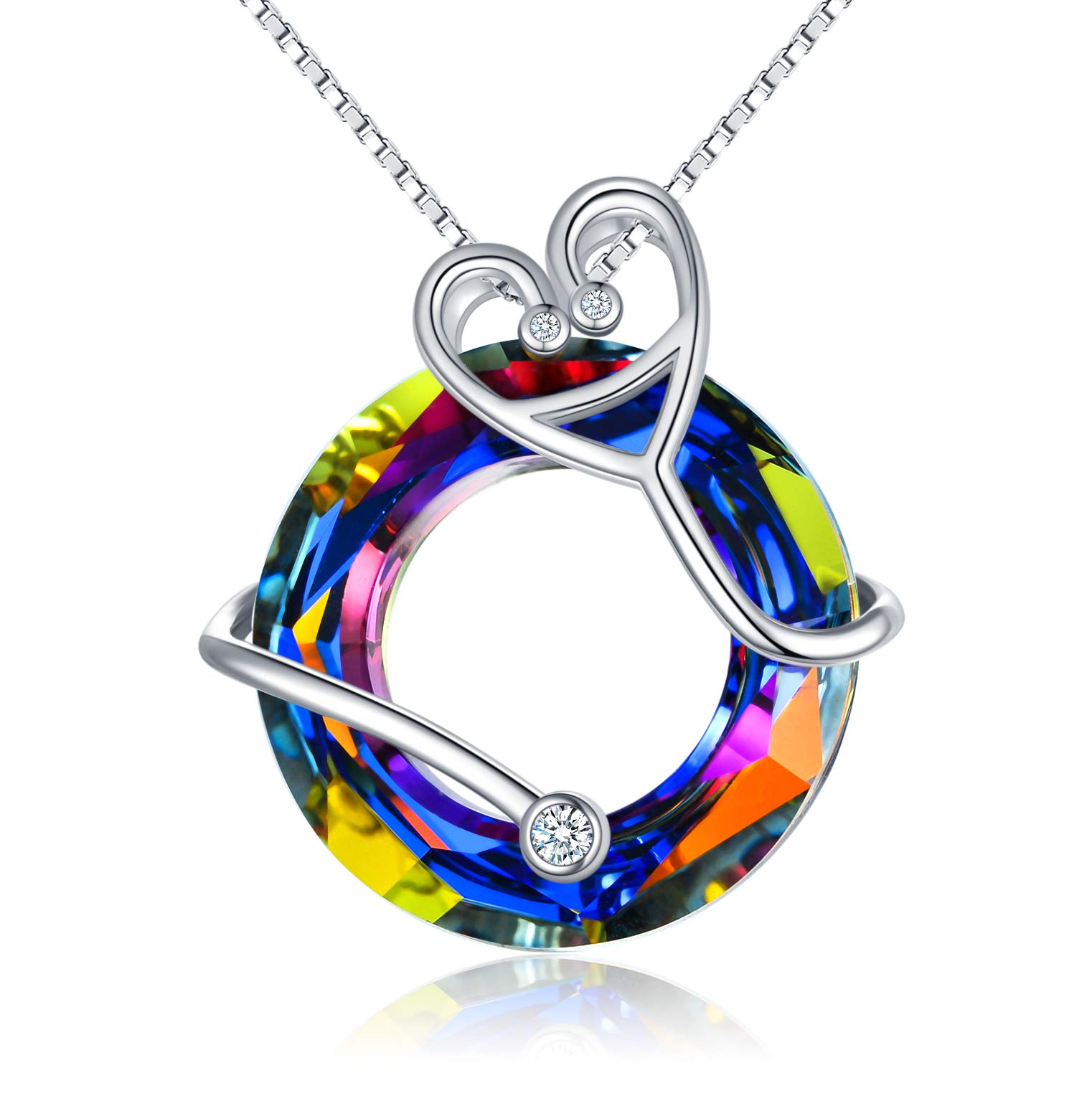TOUPOP Stethoscope Nurse Necklace Gift for Women 925 Sterling Silver Crystal Gift for Women Students Nurses Gold Plated