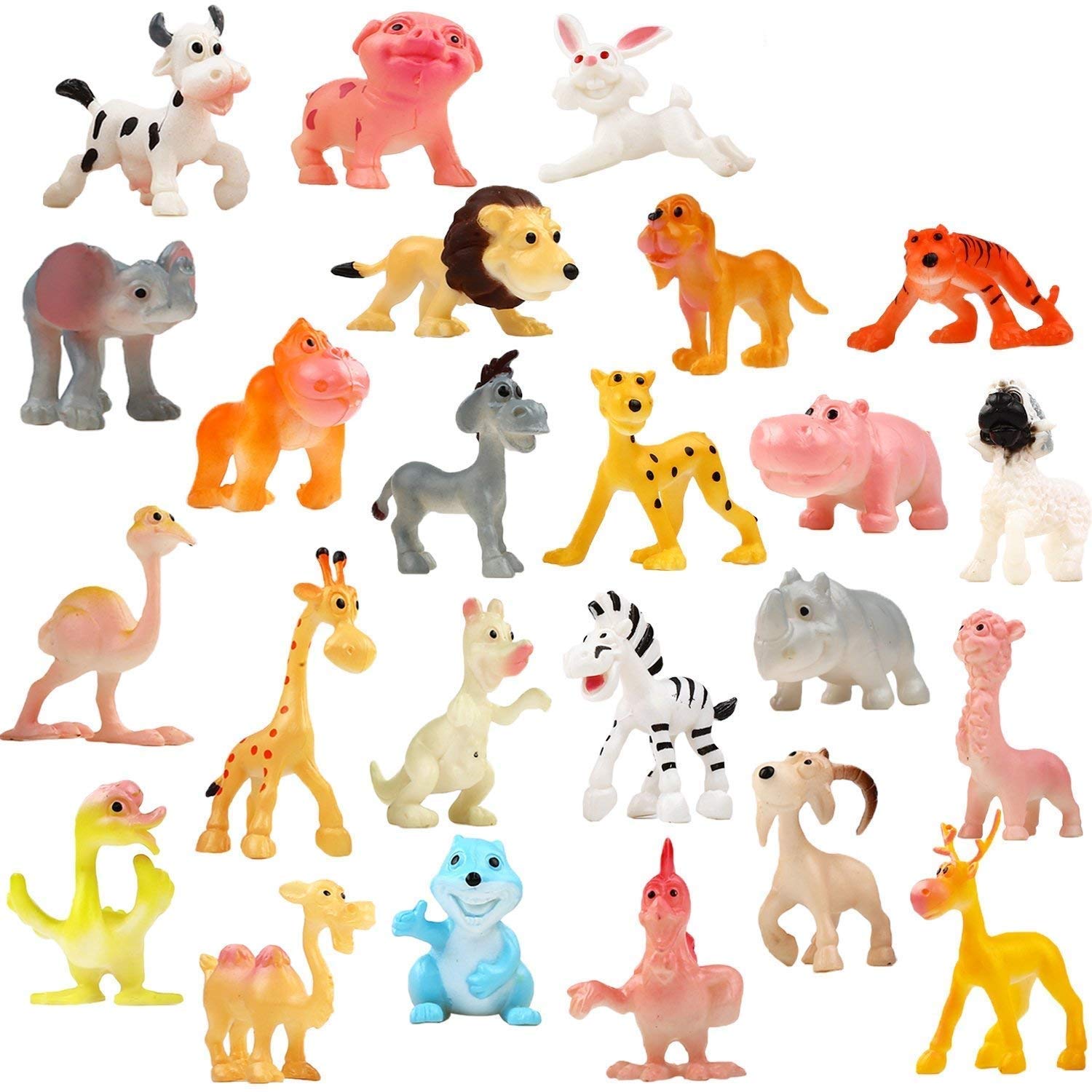 small plastic jungle animals