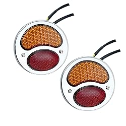 FATECIM 2X Vintage Duolamp LED Tail Light 12V Rear