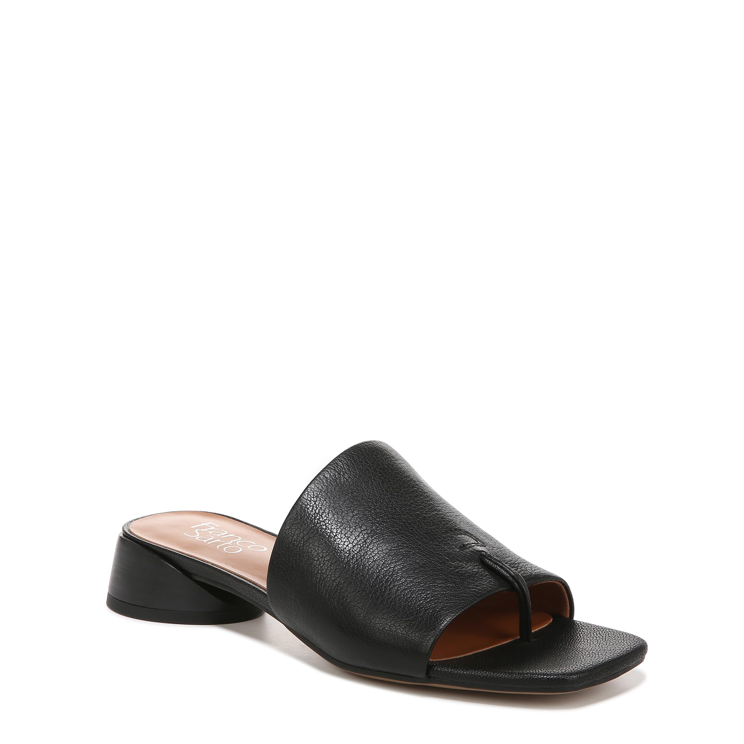 Franco Sarto Womens Loran Slide Sandal Black Leather 9M