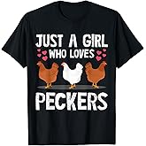 Funny Chicken Owner Art For Women Girls Chicken Lover Farmer T-Shirt