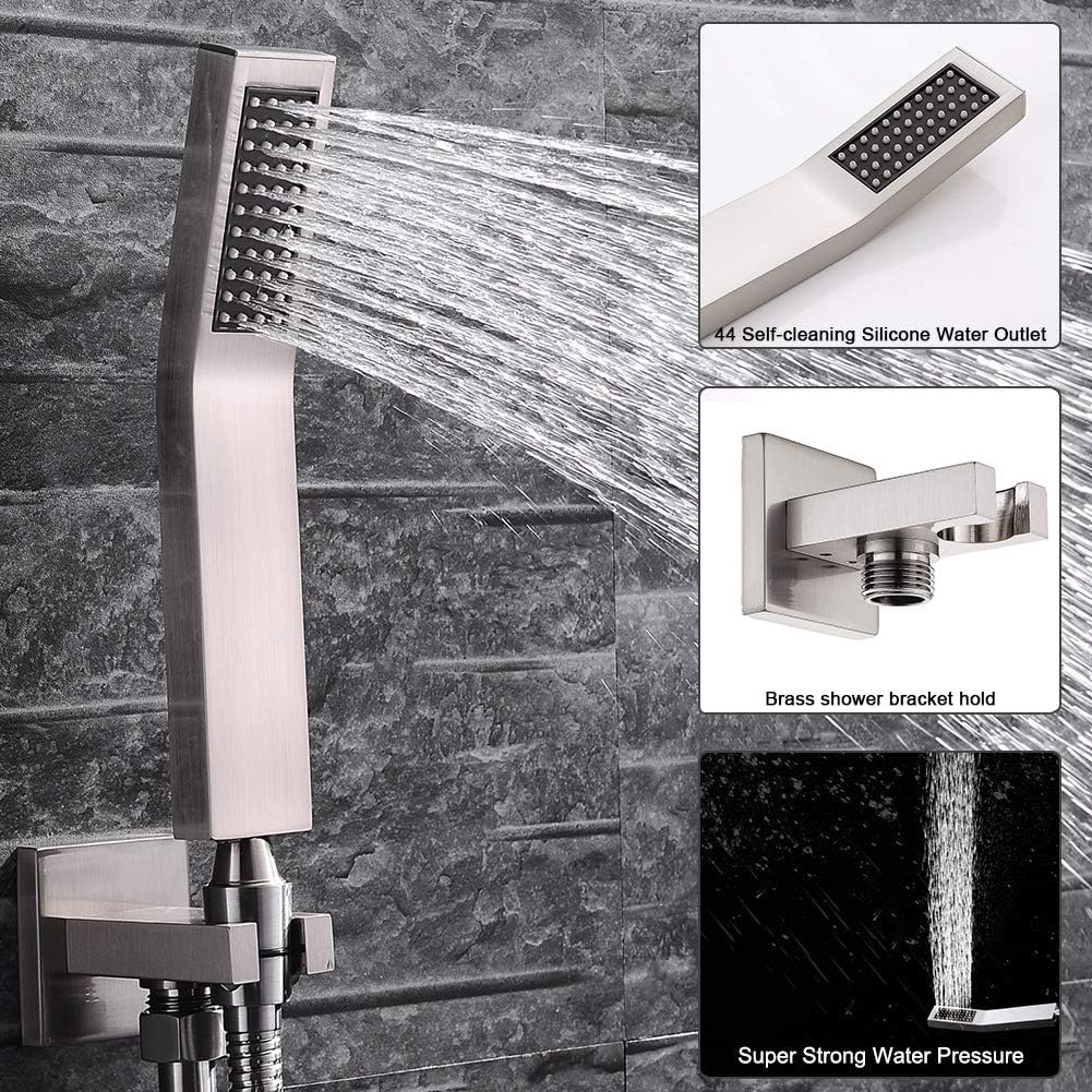 S R SUNRISE Shower System Brushed Nickel Bathroom Shower Valve Kit