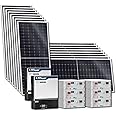 ExpertPower 30KWH 8640W 48V Solar Power System Kit | LiFePO4 48V 600Ah Battery, 8640W Solar Panels, 13KW Hybrid Solar Inverter, 120A MPPT Controllers | Off Grid, Residential, Home, Cabin, Back Up