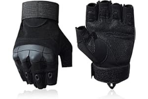 SUJAYU Outdoor Fingerless Gloves for Men - Driving, Hiking, Biking & Motorcycle Gloves