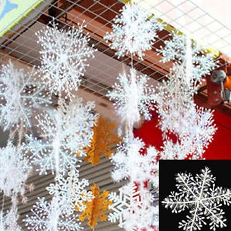 30 Stück Schneeflocken Stern Schnee 10cm Weihnachtssterne Dekostern Fensterdeko Weihnachtsschmuck Zum Hängen Formbar Tischdekoweihnachtsdeko