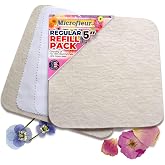 Microfleur Microwave Flower Press Refill Pack, DIY Floral Art - 5" (13 cm) | Replacement Washable Cotton Liners Cloth, Fits Regular Press, Scrapbooks, Greeting Cards, Handicrafts for Drying and Pressing