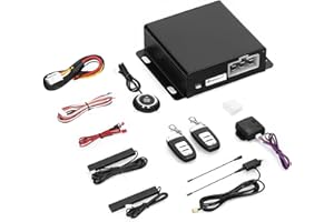 12V Car Anti Theft Alarm Remote Starter System PKE Keyless Entry Central Lock Kit with 2 Controller Push Button Start Stop