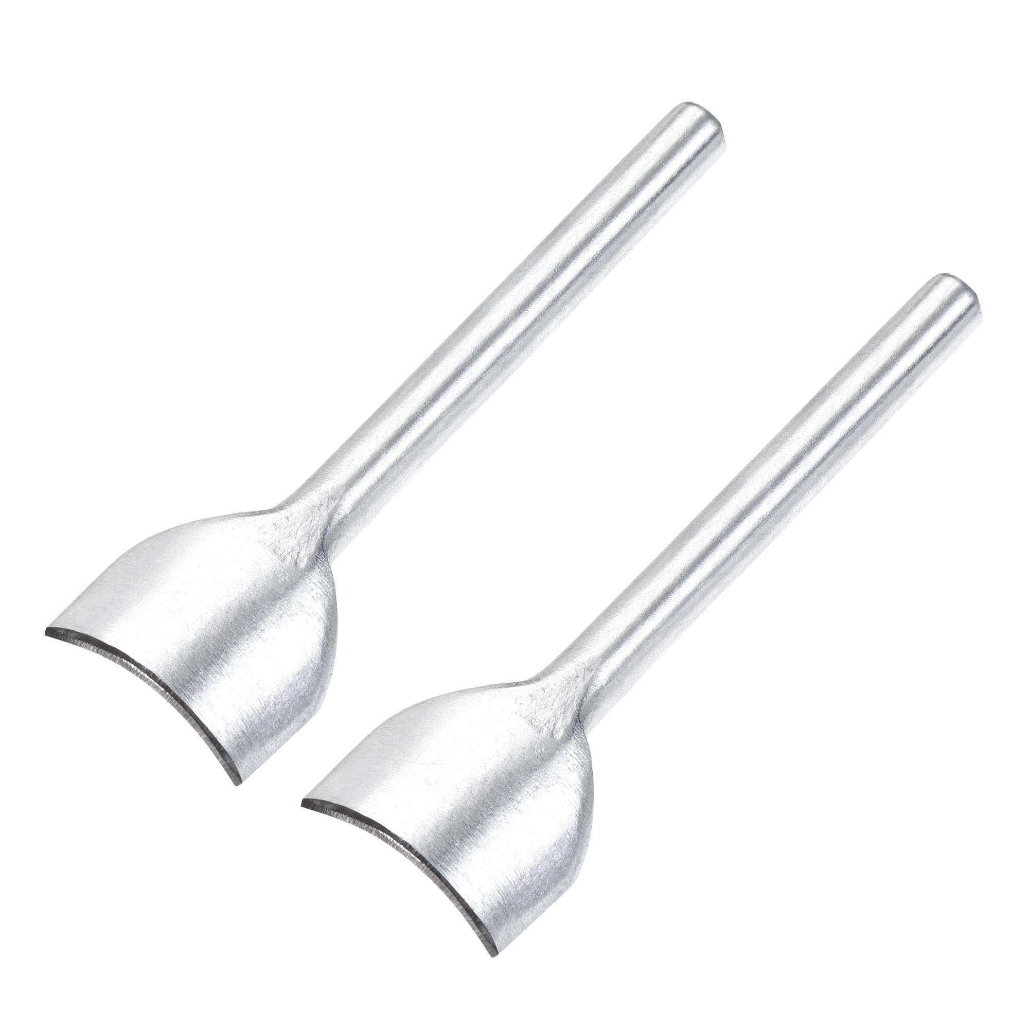 sourcing map Arc-Shaped Leather Cutter Punch 25mm Strap End Punch Tool for Crafting Strap Belt Wallet and Bag 2pcs