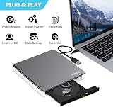 BUNUD USB 3.0 Type C CD DVD Drive Burner Rewriter SD TF 2 USB Ports Laptop view 3