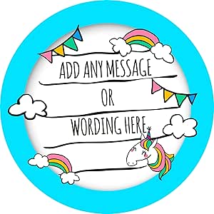 amazoncom unicorn themed sticker labels 24 stickers 18 inch each