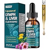 Liposomal Lymphatic Drainage Drops - 21 in 1 Liver Cleanse Detox & Repair with Milk Thistle, Echinacea, Burdock Root, Liposomal Glutathione, Vitamin Complex ''Lymph-Liver'' Gut & Metabolic Health