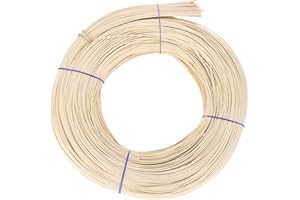 PATIKIL Round Reed Spline 1100ft x 0.07 Inch, Cane Webbing Roll,Rattan Reed Coil for DIY Furniture Basket Weaving, Wicker Mak