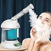 Facial Steamer - Ozone Steamer with 360° Rotatable Arm - 40 Min Steam Time - Humidifier - Unclogs Pores - Blackheads - Portable Facial Steamer for Personal Care Use at Home or Salon,White