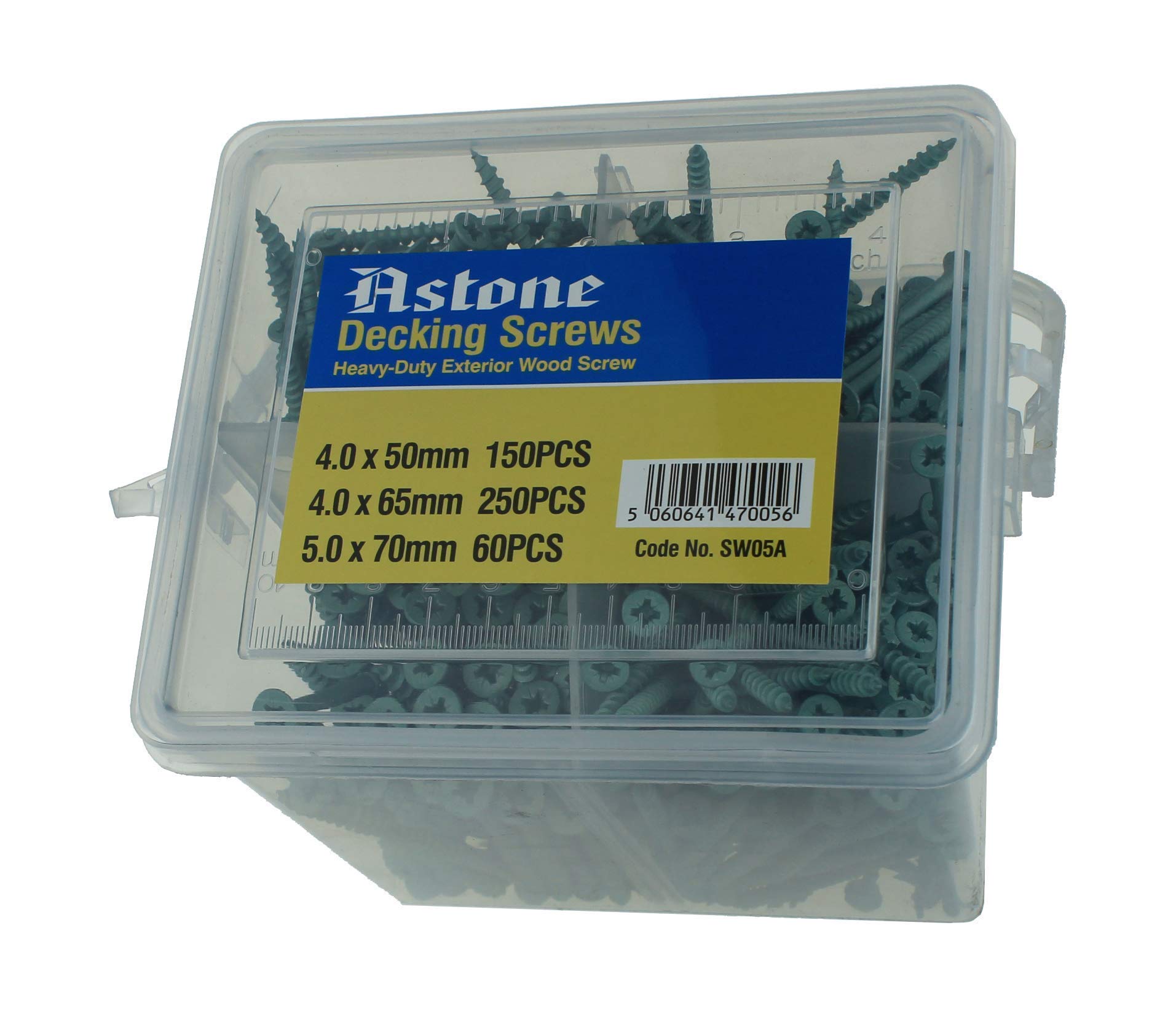 Astone Decking Screws Assortment/Project kit : Green Coated; 460 Pieces; 3 Sizes