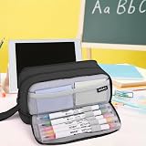Howala Large Capacity Pencil Case 4 Compartments Canvas Bag Organizer view 7