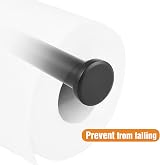 HITSLAM Black Wall Mounted Toilet Roll Holder SUS 304 Stainless Steel 2 Pack view 3