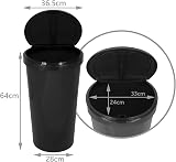 Easy Shopping Touch Bin 45L Black 45 Litre Top Lid Non Slip Base Removable view 2