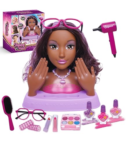thumbnail image 2 of Styling Head Doll For Girls - Realistic Hair & Makeup Play Set For Creative Kids 2 of 11