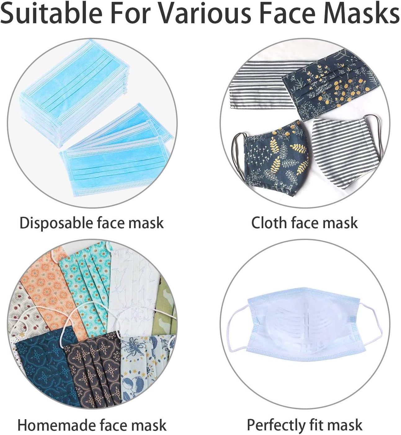 [10PCS]3D Face Bracket Internal Support Frame, Face Inner Support Frame Bracket, Reusable Lipstick Protector Protection for Adults, Clear - - 