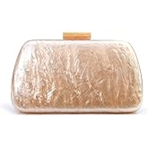 HOXIS Acrylic Evening Clutch Bag with Detachable Chain Strap Women's Marble Purse for Wedding Cocktail Prom Party