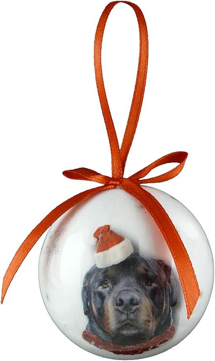 Immagini Di Cani Di Natale.Instant Gifts Pallina Di Natale Con Miniatura Di Cane Rottweiler 5 Cm Amazon It Casa E Cucina