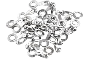 uxcell Ball Chain Connector, 2mm 2.4mm Pull Loop Crimp Link Stainless Steel Connection, Pack of 25