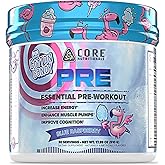 Core Nutritionals Essential Pre Workout | for Energy & Muscle Pumps | L-Citrulline & Beta Alanine | 200mg Caffeine | 30 Servings (Fun Sweets Blue Raspberry)