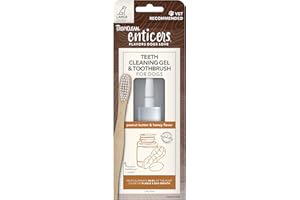 Enticers by Tropiclean Peanut Butter and Honey Teeth Cleaning Gel with Toothbrush 2oz
