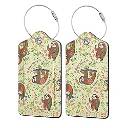 Docsckus 4 PCS PU Leahter Luggage Tag with
