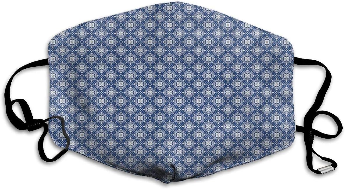 Anti Bacterial Face Pollution Mask,Traditional Talavera Pattern On A Plain Background Ethnic Folkloric Art,Mouth Mask comfy polyester