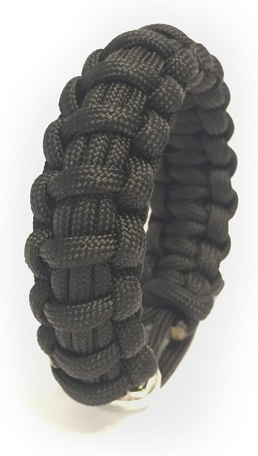 TRU550 Mens Bracelet Black Adjustable Paracord Survival Jewelry for Men