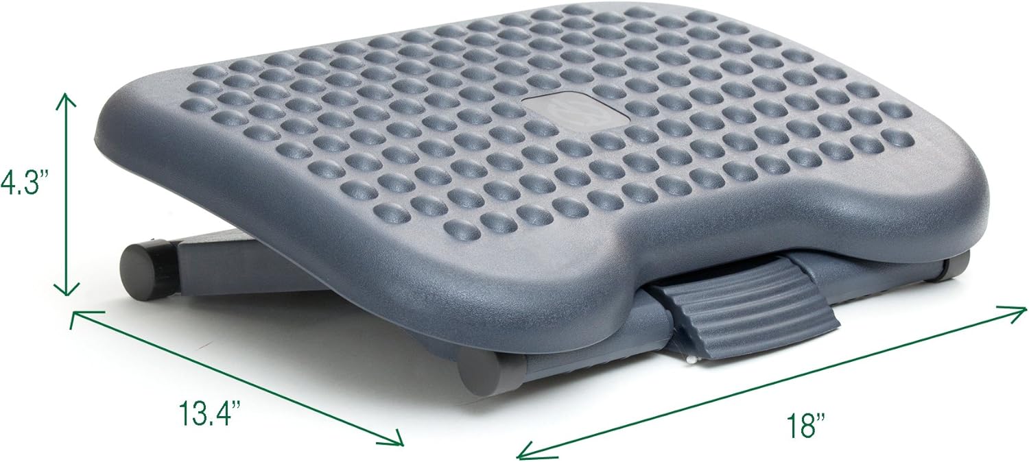 Mind Reader Comfy Rest, Ergonomic Foot, Pressure Relief for Comfort, Back, and Body, 3 Height, Black: Industrial & Scientific