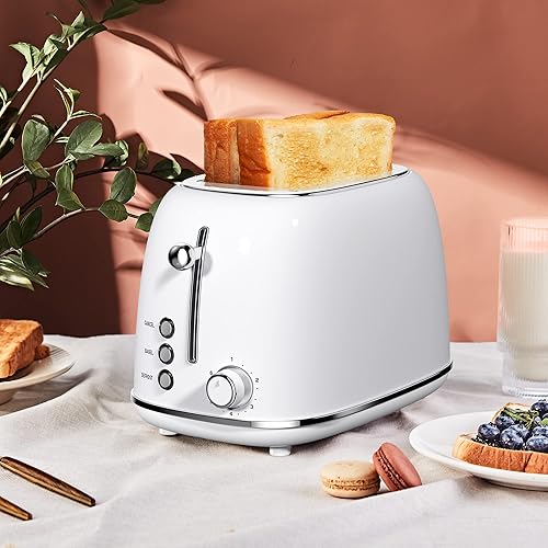 REDMOND Slice Toaster, Retro Stainless Steel with Bagel, Cancel - Main Image