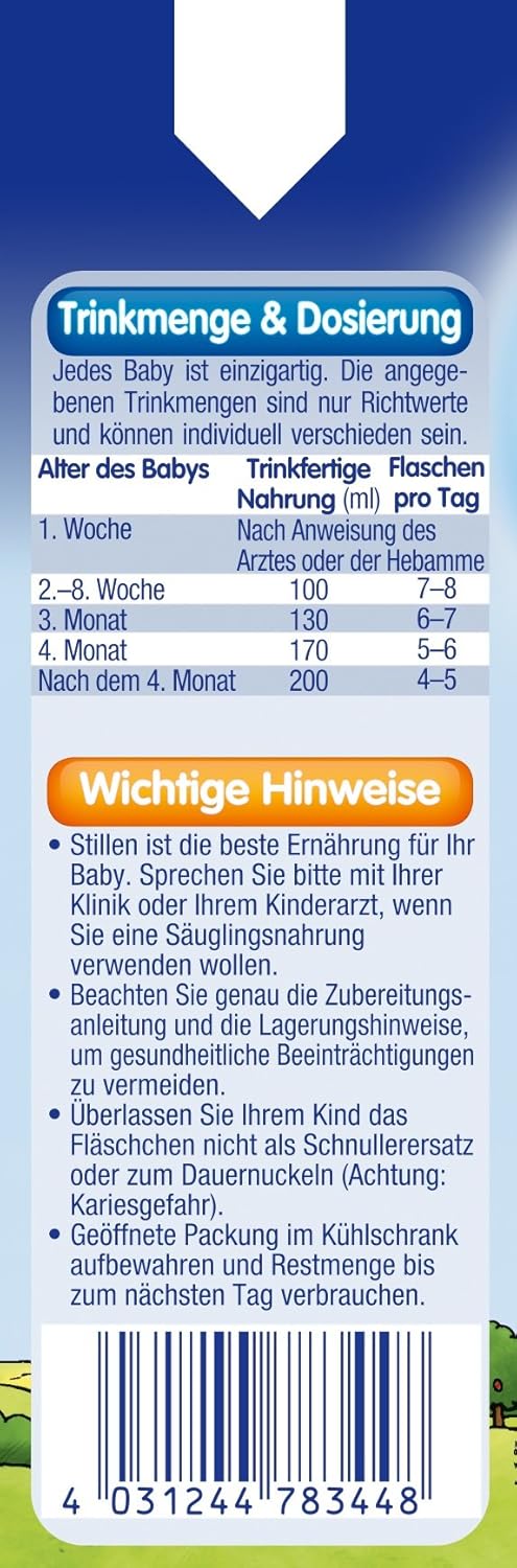 Humana Anfangsmilch 1 Trinkfertig 8er Pack 8 X 450 Ml