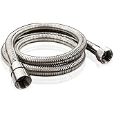 PHASAT 39-Inch short Indoor Outdoor Shower Tube Replacement Stainless Steel Handheld Shower Hose,Brushed Nickel,A3107N-1.0