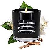 Lulu Candles | Jasmine, Oud & Sandalwood | Luxury Scented Soy Jar Candle | Hand Poured in The USA | Highly Scented & Long Lasting (9 Oz.)