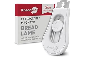 KNEADACE Upgraded Magnetic Bread Lame, Professional Dough Scoring Tool with Extractable Blade, Sourdough Bread Tool for Bakin