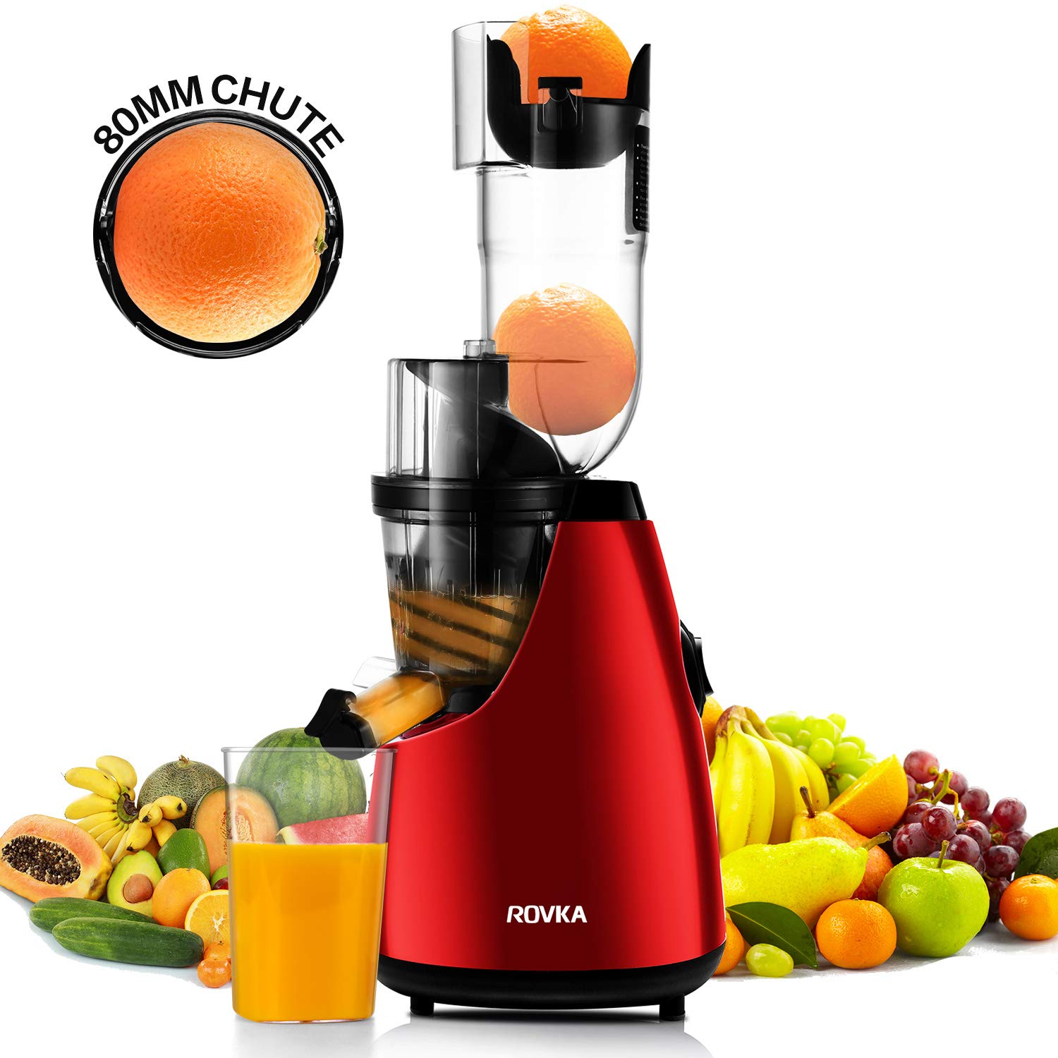 Buy ROVKA Slow Masticating Juicer Extractor, 3.15 Inches Wide Chute