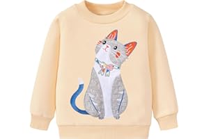 NUBEEHOHO Toddler Baby Girls Sweatshirts Kids Winter Clothes Casual Long Sleeve Shirts Crewneck Pullover Sweater Tops 2T-7T