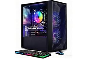 STGAubron Gaming PC Computer Desktop, Intel Core i5 up to 3.7Ghz, Radeon RX 550, 16G RAM, 512G SSD, WiFi, BT 5.0, RGB Fan x2,