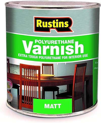 Rustins Polyurethane Varnish Clear Matt 500ml Durable Wood Finish