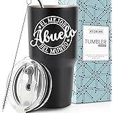 KEDRIAN Abuelo Tumbler 30oz, Best Grandpa Gifts in Spanish From Grandchildren, Regalos Para Abuelos Dia De Los Padres, Ideal Present Picks for His Birthday, Father's Day, Christmas, Gift Ready